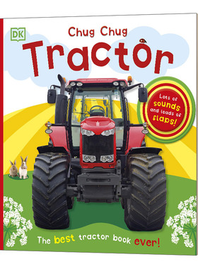 英文原版 Chug Chug Tractor 拖拉机 大开本纸板书 翻翻书 DK出品 绘本 英文版 进口英语原版书籍儿童全英语书