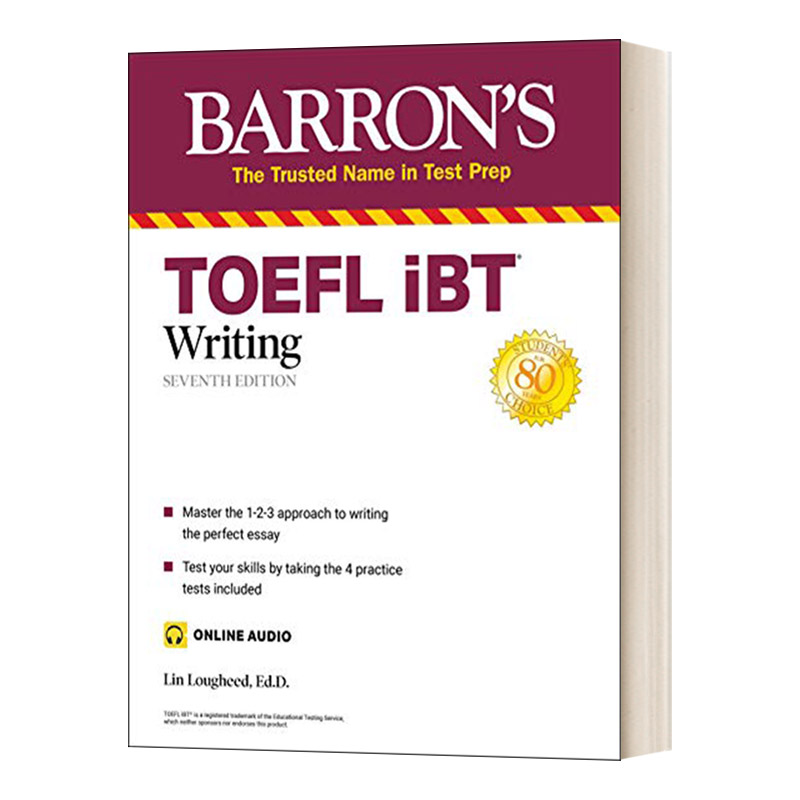 英文原版 Barron's TOEFL iBT Writing 巴朗托福写作 含在线音频 英文版 进口英语原版书籍