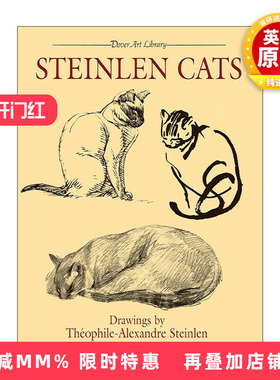 英文原版 Steinlen Cats 斯坦伦的猫咪们 法国新艺术派画家Théophile-Alexandre Steinlen画册 英文版 进口英语原版书籍