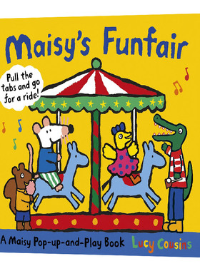 英文原版绘本 Maisy's Funfair  A Maisy Pop-up-and-Play Book 小鼠波波游乐场 精装 立体故事机关操作抽拉书 英文版 进口英语书
