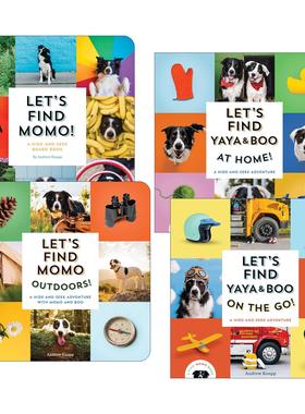 英文原版 Find Momo 寻找莫莫系列4册 纸板书 儿童绘本 Andrew Knapp 英文版 进口英语原版书籍