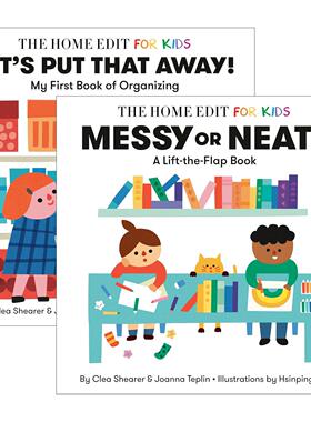 英文原版 The Home Edit for Kids 2册 儿童收纳启蒙认知绘本 纸板书 整理达人Clea Shearer 英文版 进口英语原版书籍