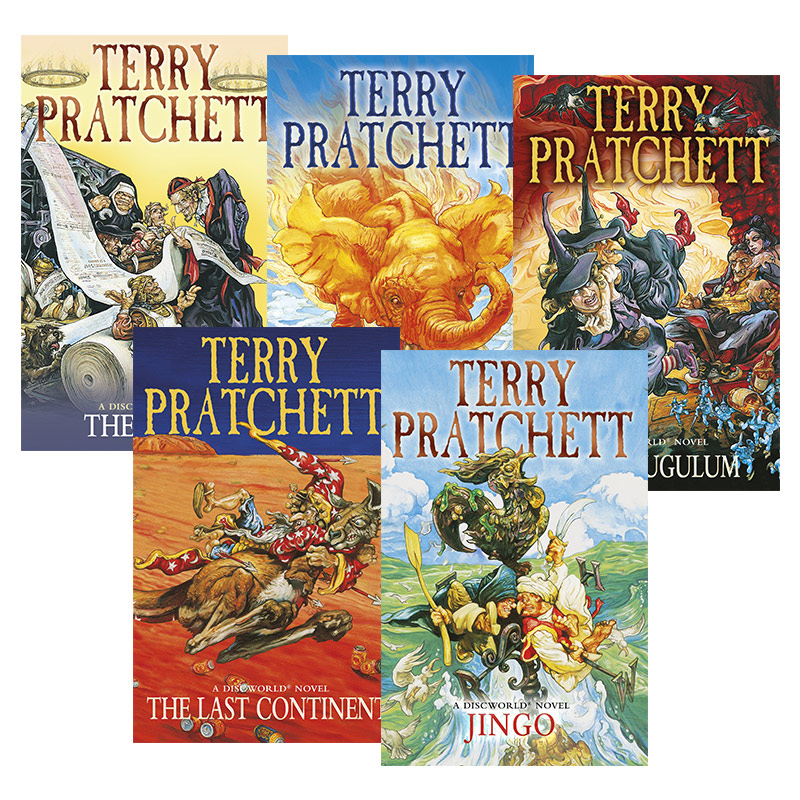 英文原版 Discworld Novel碟形世界系列21-25五册套装畅销科幻小说 Terry Pratchett攻占消失岛英文版进口英语原版书籍