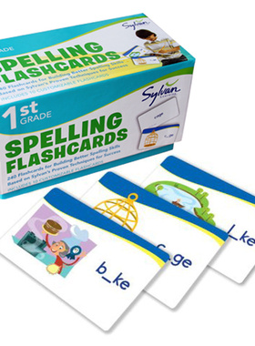 一年级英语词汇拼写练习卡片240张 英文原版 First Grade Spelling Flashcards 儿童英语正版进口英文单词闪卡 兰登美国小学英文版