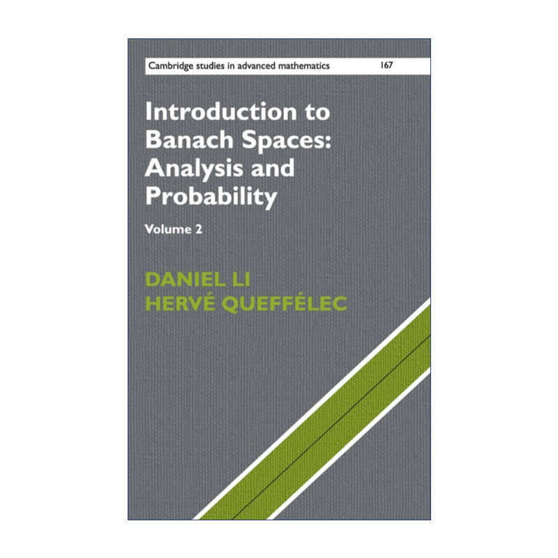 英文原版 Introduction to Banach Spaces Analysis and Probability 巴拿赫空间导论 卷二 剑桥高等数学研究系列 精装 进口书籍