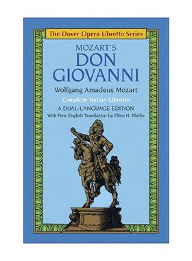 原版 Mozart's Don Giovanni the Dover Opera Libretto Series 莫扎特的唐璜 歌剧指南 英意双语版 进口原版书籍