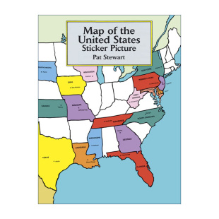 United Picture Map the 英文版 书籍 英文原版 Stewart States 儿童游戏活动书 美国地图贴纸书 Sticker 进口英语原版 Pat