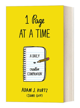 英文原版 1 Page at a Time 一次一页 事情由你决定 画画 写作 反思与分享 创意日记簿 Adam J. Kurtz 英文版 进口英语原版书籍