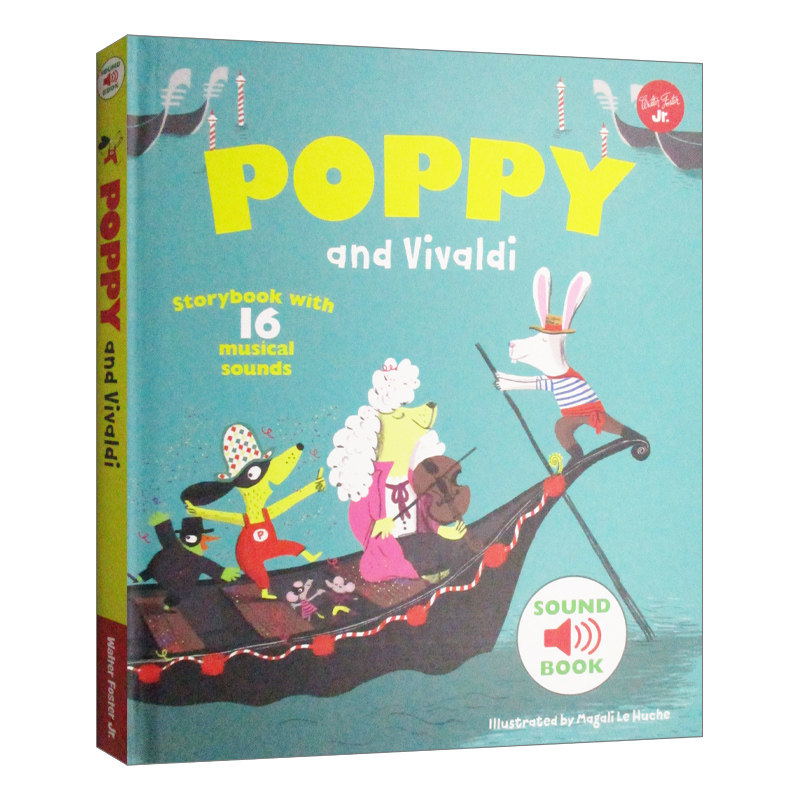 英文原版 Poppy and Vivaldi With 16 musical sounds! 小狗波比与维亚迪 发声书 精装 英文版 进口英语原版书籍