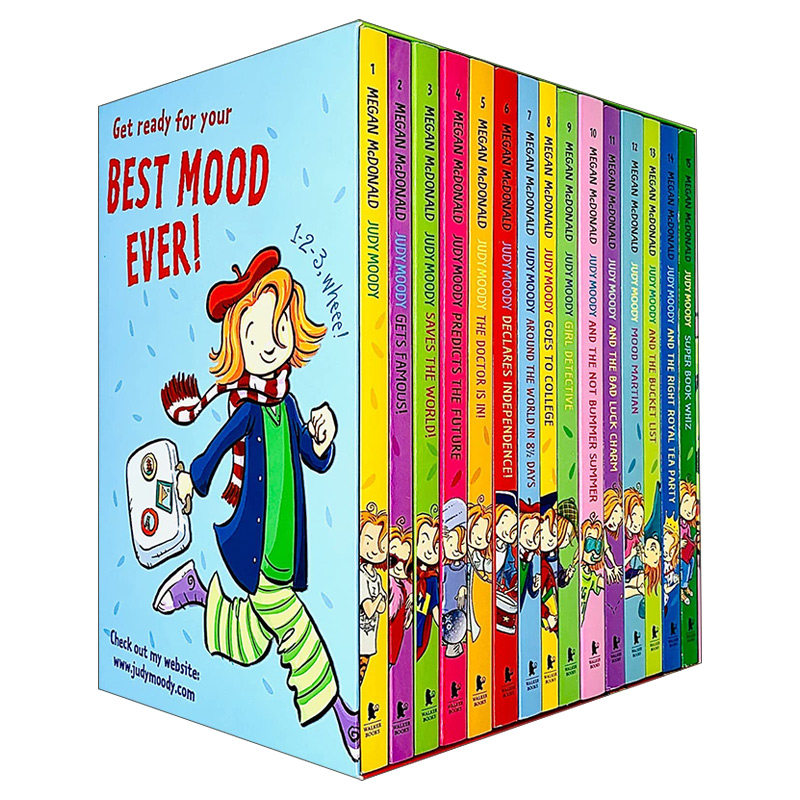 英文原版 Judy Moody Set 稀奇古怪小朱迪故事15册 畅销的儿童英文章节书系列 带黑白插图 成长桥梁书 英文版 进口英语原版书籍