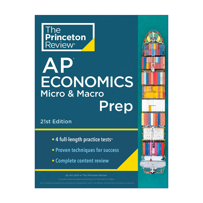 英文原版 Princeton Review AP Economics Micro & Macro Prep 21st Edition 普林斯顿评论AP经济学宏观微观 第21版 2024 进口书