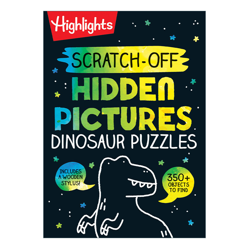 英文原版 Scratch-Off Hidden Pictures Dinosaur Puzzles 刮一刮 解开隐藏图片中的恐龙谜题  英文版 进口英语原版书籍