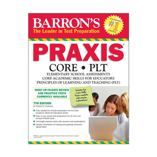 英文原版 PRAXIS 巴朗 美国教师资格考试 CORE-PLT 备考指南 第7版 英文版 进口英语原版书籍