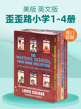 英文原版 The Wayside School 4-Book Box Set 歪歪路小学1-4册 美版 英文版儿童全英语书
