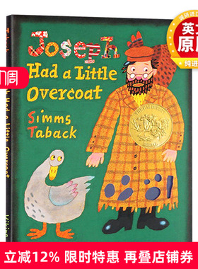 约瑟夫有一件小外套旧大衣 英文原版绘本 Joseph Had a Little Overcoat 凯迪克金奖 精装 吴敏兰绘本123 英文版儿童英语图画书