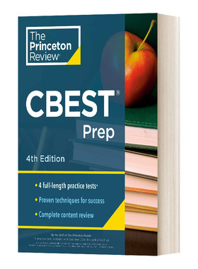 英文原版 Princeton Review CBEST Prep 4th Edition 普林斯顿评论CBEST大学预科备考 第4版 英文版 进口英语原版书籍