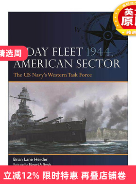 英文原版 D-Day Fleet 1944 American Sector 二战诺曼底登陆舰队 美国海军西部特遣部队 军事历史画册参考书 进口英语原版书籍