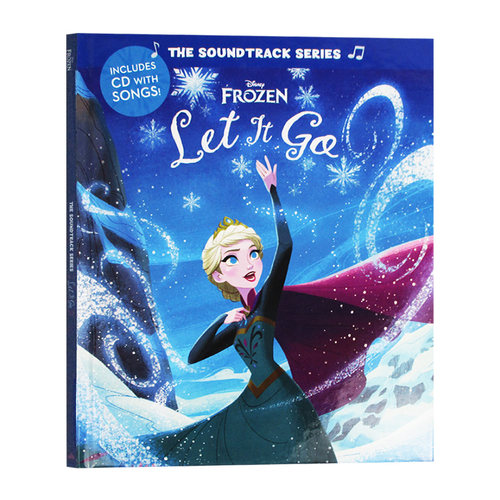迪斯尼原声系列 冰雪奇缘 英文原版 Frozen Let It Go The Soundtrack Series 冰雪奇缘主题曲歌词绘本 英文版原版英语书籍 附CD
