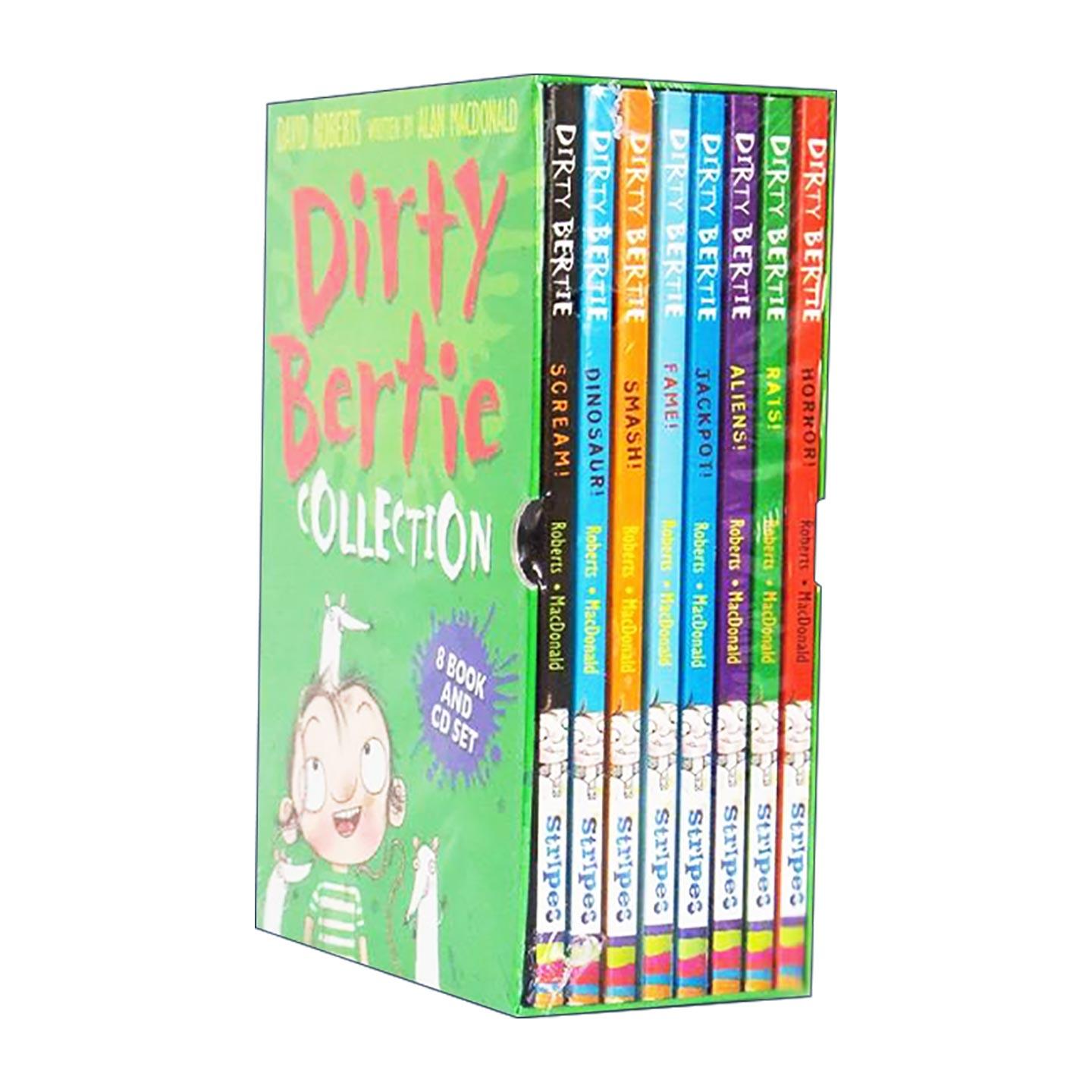 英文原版 Dirty Bertie Book and CD Collection 脏男孩波迪系列8册套装附CD 儿童初级章节书 英文版 进口英语原版书籍