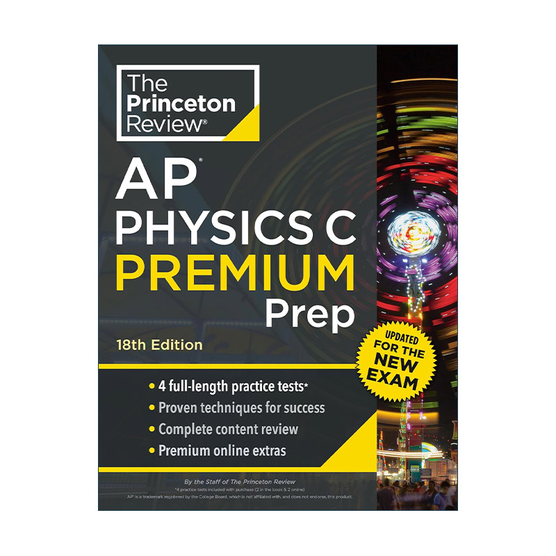 英文原版 Princeton Review AP Physics C Premium Prep 18th Edition 普林斯顿评论AP物理C 增值版 2025 第18版 进口英语原版书籍