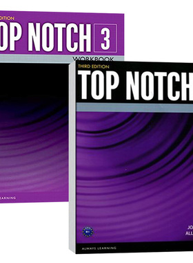 培生欧美主流英语教材3级别 学生书练习册套装 英文原版 Top Notch 3E 高中大学成人经典教材 英语交际课程 托福留学 衔接Summit