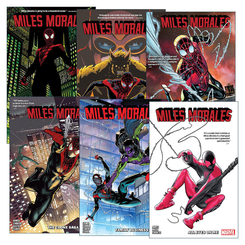 英文原版 Miles Morales 迈尔斯·莫拉莱斯系列1-6册 漫威漫画 蜘蛛侠 Saladin Ahmed 英文版 进口英语原版书籍
