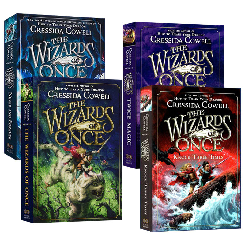 英文原版 The Wizards of Once 远古魔法师/魔境奇谭1-4册 美版 驯龙高手作者 青少年英语课外读物 英文版 进口英语原版书籍
