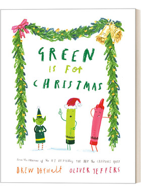 英文原版 Green Is for Christmas 绿色代表圣诞节 4-8岁儿童精装艺术插画绘本 颜色 Oliver Jeffers奥利弗杰弗斯 进口英语原版书