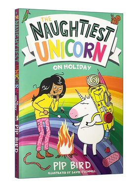 英文原版 The Naughtiest Unicorn on Holiday 淘气的独角兽系列 独角兽去度假 儿童插画章节桥梁书 英文版 进口英语原版书籍