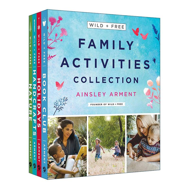 英文原版 Wild and Free Family Activities Collection 野性与自由的呼唤4册盒装 孩子教育 诺提勒斯图书奖 进口英语原版书籍