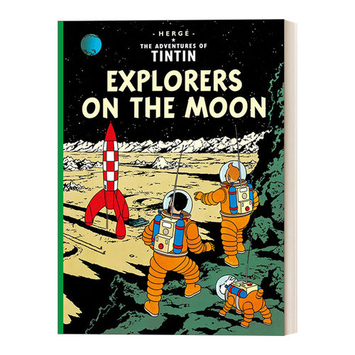 英文原版 Explorers On The Moon 丁丁历险记之月球探险 英版 The Adventures Of Tintin 英文版 进口英语原版书籍