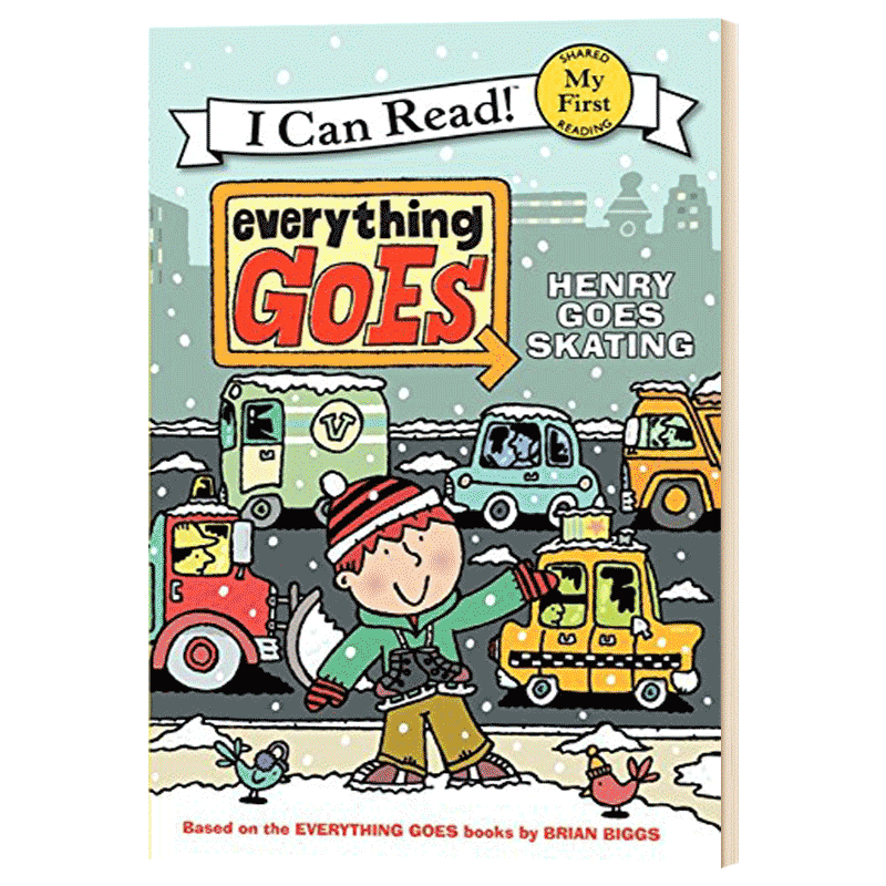 英文原版 Everything Goes: Henry Goes Skating My First I Can Read 交通工具系列 一切顺利 亨利去滑冰 英文版儿童全英语书