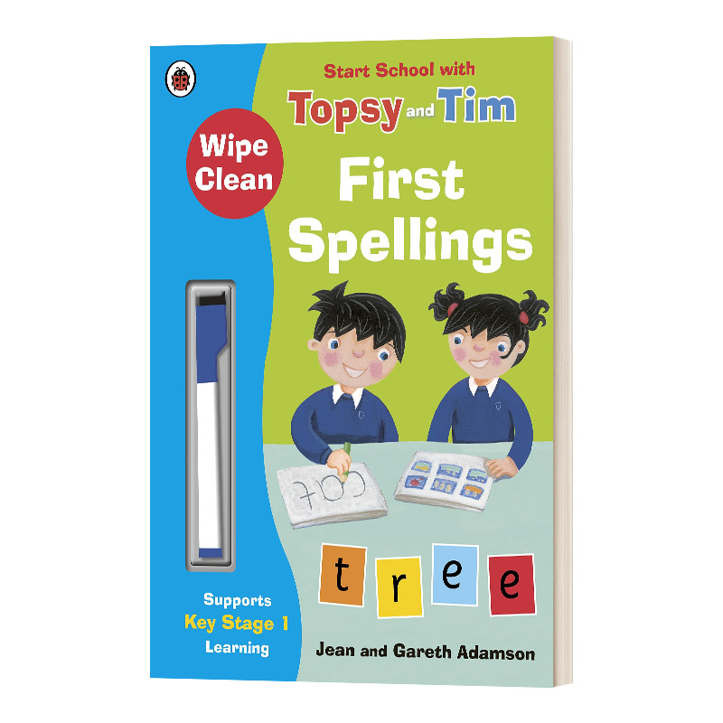 英文原版 Wipe-Clean First Spellings Start School with Topsy and Tim 拼写练习书 可擦写 英文版 进口英语原版书籍