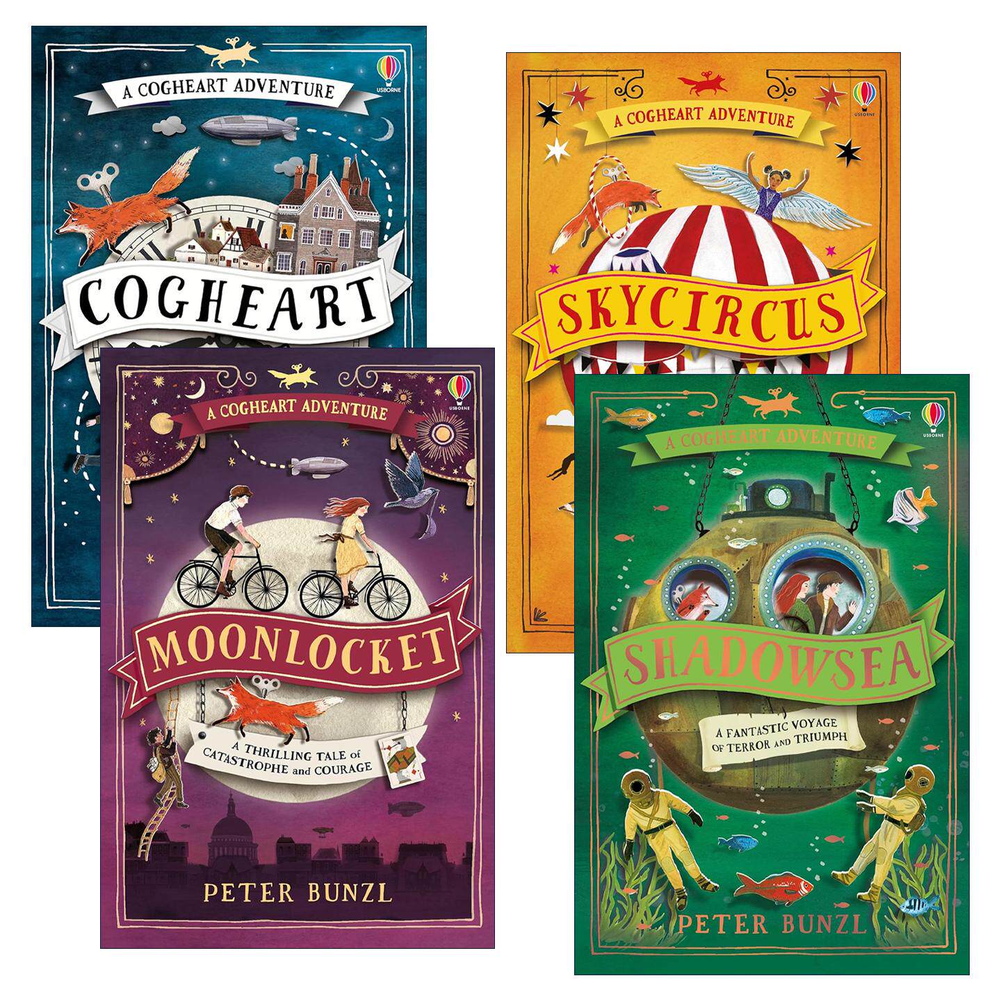 英文原版 The Cogheart Adventures 齿轮之心历险记系列4册 Cogheart/Moonlocket/Skycircus/Shadowsea 少儿读物 英文版 进口书籍图片