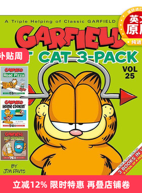 英文原版 Garfield Fat Cat 3-Pack #25 加菲猫漫画 3本套装25 英文版 进口英语原版书籍
