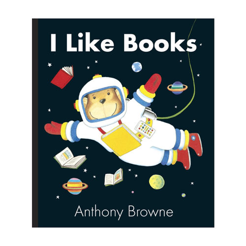 英文原版绘本 I Like Books 我喜欢书 国际安徒生奖插画家安东尼布朗Anthony Browne 精装 英文版 进口英语原版书籍