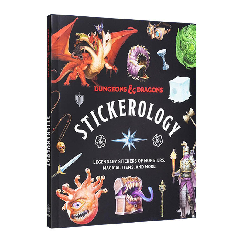 英文原版 Dungeons & Dragons Stickerology: Legendary Stickers of Monsters  Magical Items  and More 龙与地下城贴纸学