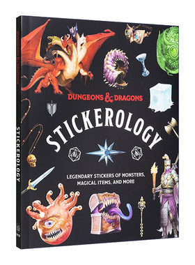 英文原版 Dungeons & Dragons Stickerology: Legendary Stickers of Monsters  Magical Items  and More 龙与地下城贴纸学