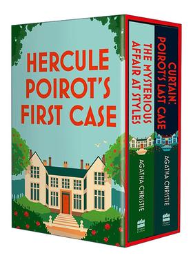 英文原版 Hercule Poirot’s First and Last Cases 大侦探波洛的开场之案与最后一案 斯泰尔斯庄园奇案 谢幕 两册精装盒装 进口