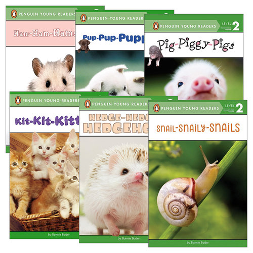 英文原版 Penguin Young Readers  Level 2 企鹅青少分级阅读2级读物 动物主题 6册 小蜗牛 小狗 小猪 小仓鼠 英文版 进口英语书籍