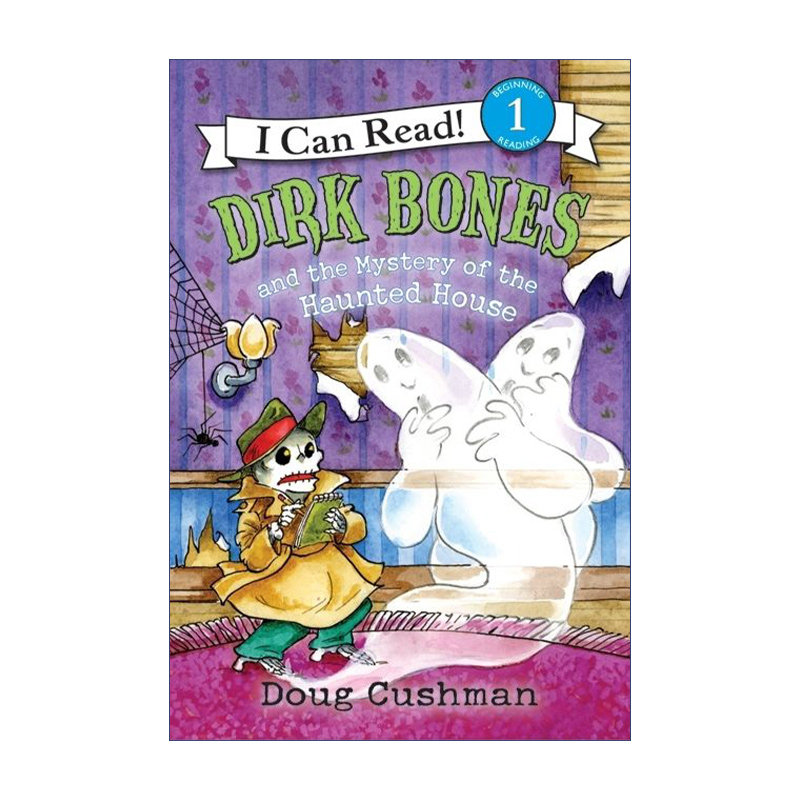 英文原版 Dirk Bones and the Mystery of the Haunted House 骷髅德克与神秘的鬼屋 I Can Read Level 1 分级阅读 进口原版书籍