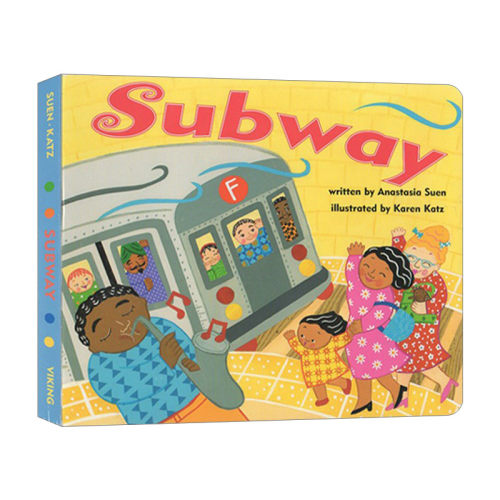 英文原版 Subway 巴士车 Karen Katz卡伦卡茨 纸板书 1-3岁儿童启蒙早教图画故事 英文版 进口英语原版书籍