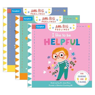 英文原版 Little Big Feelings系列3册 有时候我很担心/当我开心的时候/我喜欢帮助别人 幼儿情绪绘本 英文版 进口英语原版书籍
