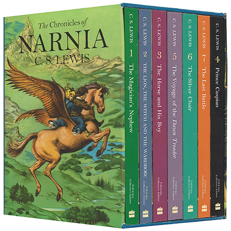 英文原版小说 纳尼亚传奇七册全集1-7 全彩典藏版 The Chronicles of Narnia Box Set 魔法师的外甥能言马与男孩凯斯宾王子进口书