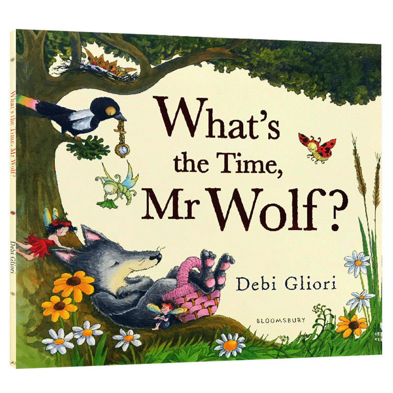 老狼老狼几点了 英文原版 What's the Time Mr Wolf 张湘君推荐 Debi Gliori 英文版经典故事绘本 儿童英语启蒙早教 正版进口书