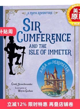 英文原版 Sir Cumference and the Isle of Immeter 圆周骑士与伊米特岛 数学大冒险 STEM 少儿课外阅读 绘本 英文版 进口英语书籍