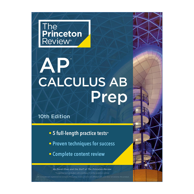 英文原版 Princeton Review AP Calculus AB Prep 10th Edition普林斯顿评论AP微积分AB第10版 2024英文版进口英语原版书籍-封面