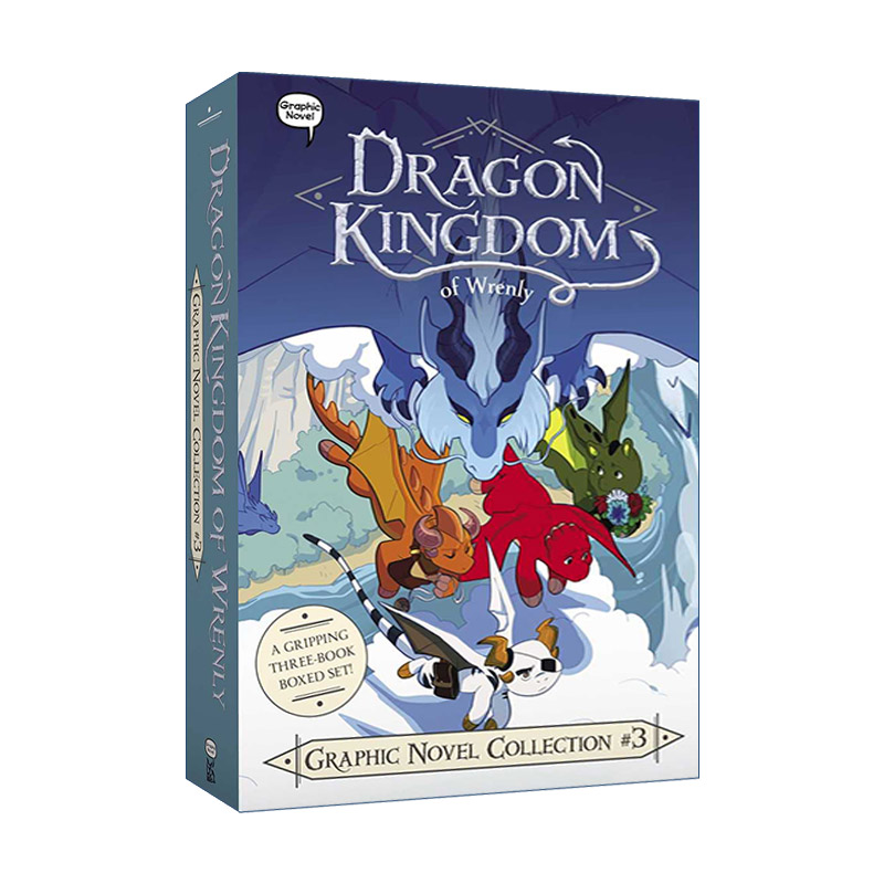 英文原版 Dragon Kingdom of Wrenly Graphic Novel Collection #3 Boxed Set 冉冉升起的龙国系列 漫画7-9册盒装进口英语原版书籍