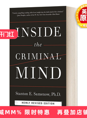 英文原版 Inside the Criminal Mind 犯罪心理分析 修订扩展版 Stanton Samenow斯坦顿·萨梅洛 英文版 进口英语原版书籍