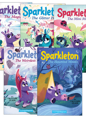 英文原版 Sparkleton 独角兽 5册套装 儿童奇幻故事章节小说 青少课外读物 英文版 进口英语原版书籍